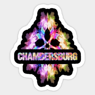 Chambersburg Tie Dye Watercolor Gift Souvenir Sticker